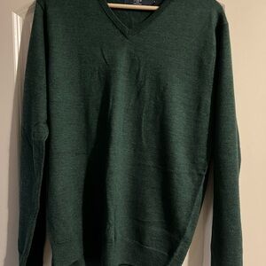 J. Crew Forest Green Merino Wool Sweater for Men